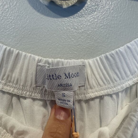 NWT Aritzia Little Moon Damasque Tiered Midi Skirt White Modal Women sz Small - Picture 5 of 12